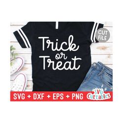 trick or treat svg - halloween svg - dxf - eps - halloween shirt design - silhouette - cricut cut file - digital downloa