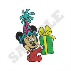 Minnie Mouse Celebration Machine Embroidery Design