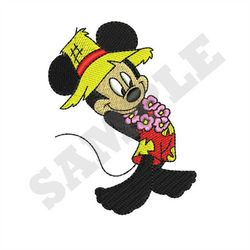 beach bum mickey machine embroidery design