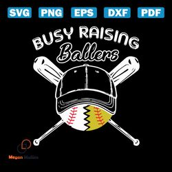 busy raising ballers baseball svg