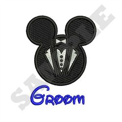 mickey groom for finished hats- machine embroidery design