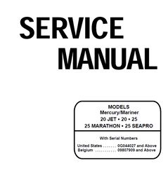 mercury mariner 20 25 outboard service manual | 2-stroke