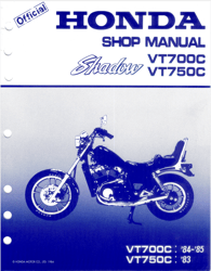 honda vt700c vt750c shadow service shop repair manual 83-85