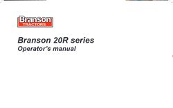 branson tractor 3120r 3520r 4020r 4520r 5220r operator maintenance manual