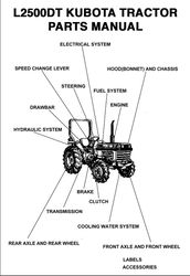 kubota l series l2500dt tractor parts manual