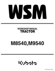 kubota m8540 m9540 tractor service repair workshop manual