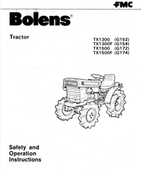 tractor owner instructions manual bolens g152 g154 g172 g174 tractos