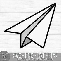 paper airplane -  instant digital download - svg, png, dxf, and eps files included!