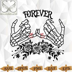forever pinky promise skeleton svg png | pinky promise skeleton cut file for cricut