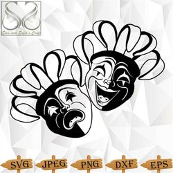 joker mask svg clipart | cry now laugh later silhouette | masquerade svg clipart | cut file for cricut