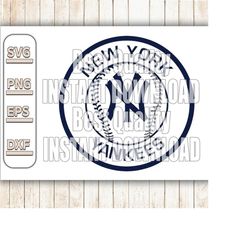 new york yankeess svg png, svg sports files, svg for cricut, clipart, baseball cut file, layered svg for cricut file
