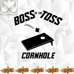 boss of the toss svg | cornhole svg | cornhole game svg | cornhole clipart | silhouette file | cut file for cricut