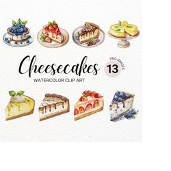 cheesecake png | watercolor cake clipart | baking clipart | food clipart | kawaii dessert clipart | strawberry oreo nute