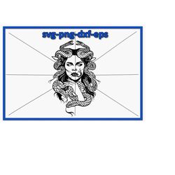medusa svg - print file - silhouette - horror clip art - image files - digital files - download files - svg - png - eps