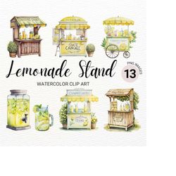 lemonade stand clipart | lemonade png | summer clipart | pink lemonade party | food clipart | shop front clipart | digit