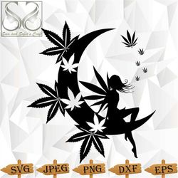 fairy cannabis svg | cannabis svg | moon svg | moon fairy svg | smooking cannabis svg | svg file for cricut | cut file