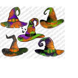 witch hats bundle png, halloween design, halloween png, witch png, halloween clipart png, hat png, sublimation design do