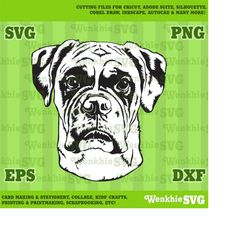 boxer pet dog cutting file printable, svg file for cricut