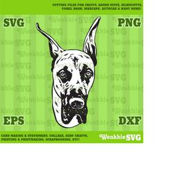 great dane pet dog cutting file printable, svg file for cricut