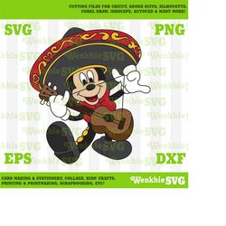 cinco de mayo mickey cutting file printable, svg file for cricut