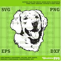 golden retriever pet dog cutting file printable, svg file for cricut