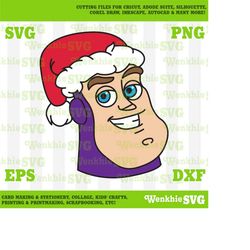 buzz lightyear santa hat cutting file printable, svg file for cricut