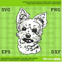 yorkshire pet dog cutting file printable, svg file for cricut