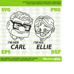 my carl and ellie cutting file printable, svg file for cricut