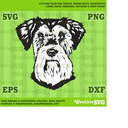 miniature schnauzer pet dog cutting file printable, svg file for cricut