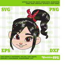 vanellope head cutting file printable, svg file for cricut