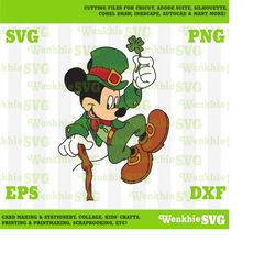 st. patrick's day mickey cutting file printable, svg file for cricut