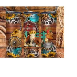 red barn farm animals tumbler png, 20oz skinny tumbler, red barn tumbler png, farm animals tumbler png,western tumbler p