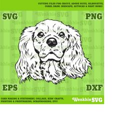 cavalier king charles spaniel dog cutting file printable, svg file for cricut