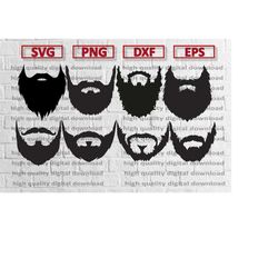 beard svg bundle, mustache svg bundle, beard cut file, beard clipart, beard svg files for silhouette, files for cricut,