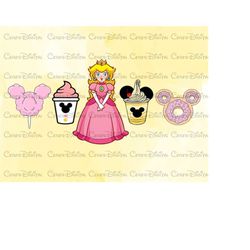 princess peach mickey snacks png file, super mario princess peach png, mario princess, princess peach png, super mario b