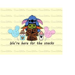 we're here for the snacks png, cute character png, digital clipart, best day ever png, birthday png png cut file clipart