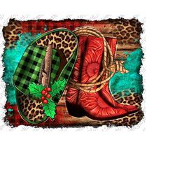 christmas cowboy boots and cowboy hat distressed background, christmas cowboy hat png, christmas cowboy boots png, insta