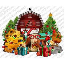 christmas red barn farm animals png, red barn png, farm animals png, merry christmas png, xmas animals png, christmas re