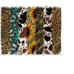 western brush strokes png, leopard brushstrokes png,sublimation png graphics,sunflower brushstrokes,cowhide png,brush st