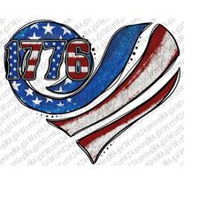 1776 american flag heart png,usa flag png sublimation designs,rustic 4th of july png, instant digital download png, amer