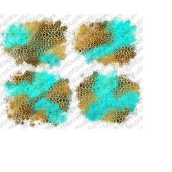 leopard turquoise patch bundle png, western patch design,leopard background,turquoise western patch,sublimation download