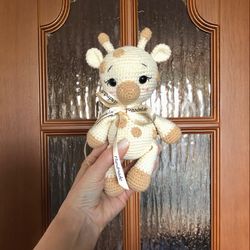 giraffe toy plush giraffe crochet giraffe gift for kids plush toy stuffed animal giraffe funny crochet african animal