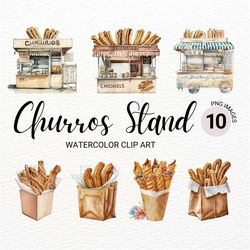 churros stand clipart | baking clipart | food clipart | dessert clipart | kawaii clipart | sweets clipart | transparent