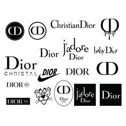 dior bundle svg, christian dior logo svg , 17 dior svg file cut digital download
