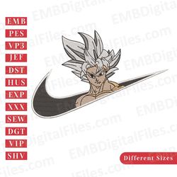 nike swoosh goku dragon ball embroidery design