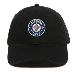 NHL Winnipeg Jets Team Logo Embroidered Baseball Cap, NHL Embroidered Hat, Winnipeg Jets Embroidery Baseball Cap