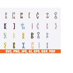 alphabet key fob letter svg, letter bag tag template, animal print alphabet key fob letter template svg, alphabet patter