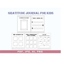Gratitude Journal for Kids: Editable