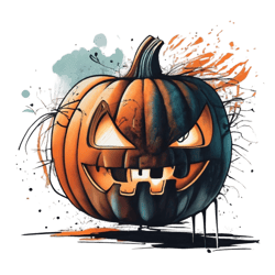 pumpkin, symbol of halloween. printing on a t-shirt.