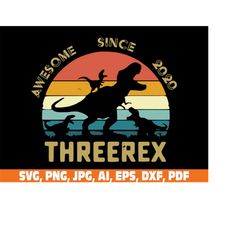 3rd Birthday dinosaur svg, three rex svg, 3rd Birthday Svg, 3 years, 3 REX SVG, birthday svg, T-Rex birthday boys and gi
